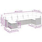Casa si Gradina - Gradina si terasa - Mobilier exterior - Seturi mobila gradina - Set canapele de gradina, 7 piese, cu perne, gri, poliratan - Infinity.ro