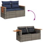 Casa si Gradina - Gradina si terasa - Mobilier exterior - Seturi mobila gradina - Set canapea de gradina cu perne, 4 piese, gri, poliratan - Infinity.ro