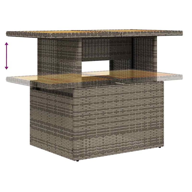 Casa si Gradina - Gradina si terasa - Mobilier exterior - Seturi mobila gradina - Set mobilier de gradina cu perne, 10 piese, gri, poliratan - Infinity.ro