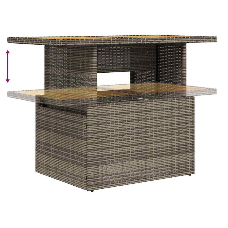 Casa si Gradina - Gradina si terasa - Mobilier exterior - Seturi mobila gradina - Set canapele gradina perne 11 piese, gri, poliratan/lemn acacia - Infinity.ro