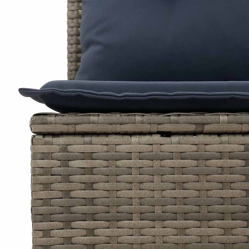 Casa si Gradina - Gradina si terasa - Mobilier exterior - Seturi mobila gradina - Set canapele gradina perne 7 piese negru, poliratan/lemn acacia - Infinity.ro