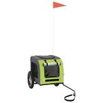 Petshop - Accesorii petshop - Culcusuri si custi - Genti si articole transport - Remorca bicicleta animale companie verde/gri textil oxford/fier - Infinity.ro