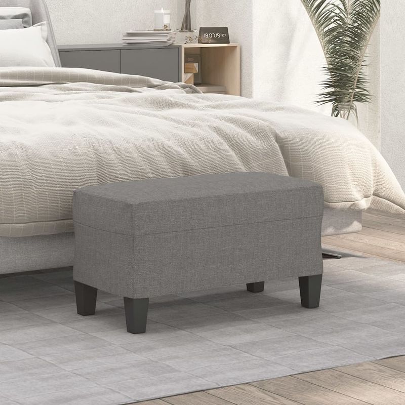 Casa si Gradina - Mobilier - Canapele si coltare - Banchete - Banca, gri inchis, 70x35x41 cm, textil - Infinity.ro