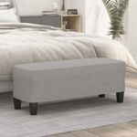 Casa si Gradina - Mobilier - Canapele si coltare - Banchete - Banca, gri deschis, 100x35x41 cm, textil - Infinity.ro