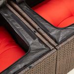 Casa si Gradina - Gradina si terasa - Mobilier exterior - Canapele si fotolii gradina - Canapea de gradina cu perne, 2 locuri, maro, poliratan - Infinity.ro