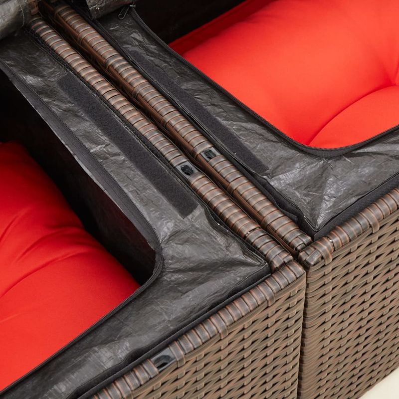 Casa si Gradina - Gradina si terasa - Mobilier exterior - Canapele si fotolii gradina - Canapea de gradina cu perne, 2 locuri, maro, poliratan - Infinity.ro