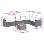 Casa si Gradina - Gradina si terasa - Mobilier exterior - Seturi mobila gradina - Set canapele de gradina cu perne, 8 piese, gri, poliratan - Infinity.ro