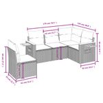 Casa si Gradina - Gradina si terasa - Mobilier exterior - Seturi mobila gradina - Set canapea de gradina cu perne, 5 piese, gri, poliratan - Infinity.ro