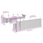 Casa si Gradina - Gradina si terasa - Mobilier exterior - Seturi mobila gradina - Set canapele de gradina, 9 piese, cu perne, gri, poliratan - Infinity.ro