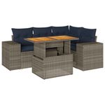 Casa si Gradina - Gradina si terasa - Mobilier exterior - Seturi mobila gradina - Set canapea de gradina cu perne, 5 piese, gri, poliratan - Infinity.ro