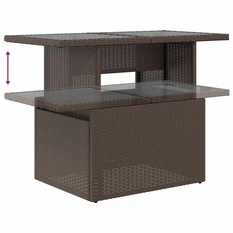 Casa si Gradina - Gradina si terasa - Mobilier exterior - Seturi mobila gradina - Set canapele de gradina cu perne, 9 piese, maro, poliratan - Infinity.ro