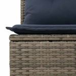 Casa si Gradina - Gradina si terasa - Mobilier exterior - Seturi mobila gradina - Set mobilier gradina cu perne, 6 piese, gri, poliratan - Infinity.ro
