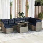 Casa si Gradina - Gradina si terasa - Mobilier exterior - Seturi mobila gradina - Set canapele gradina cu perne 9 piese gri poliratan/lemn acacia - Infinity.ro