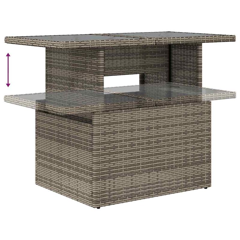 Casa si Gradina - Gradina si terasa - Mobilier exterior - Seturi mobila gradina - Set canapele gradina cu perne 9 piese gri poliratan/lemn acacia - Infinity.ro