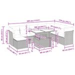 Casa si Gradina - Gradina si terasa - Mobilier exterior - Seturi mobila gradina - Set canapele gradina cu perne 9 piese gri poliratan/lemn acacia - Infinity.ro