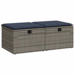 Casa si Gradina - Gradina si terasa - Mobilier exterior - Seturi mobila gradina - Set mobilier gradina cu perne 2 piese gri poliratan/lemn acacia - Infinity.ro