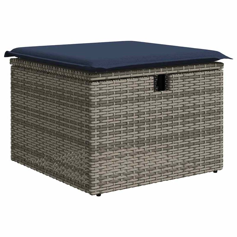 Casa si Gradina - Gradina si terasa - Mobilier exterior - Seturi mobila gradina - Set mobilier gradina cu perne 2 piese gri poliratan/lemn acacia - Infinity.ro