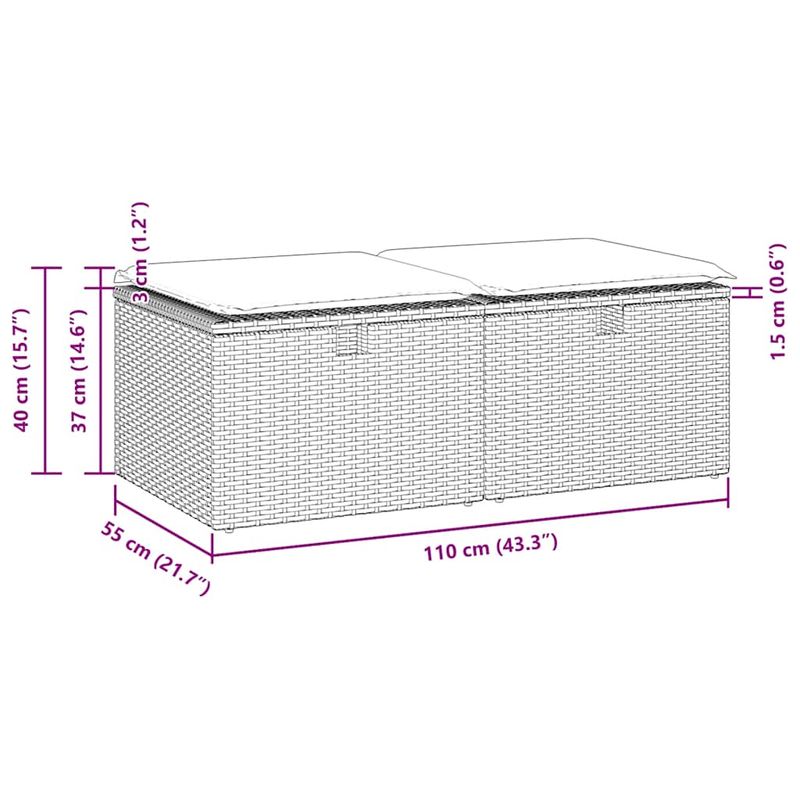 Casa si Gradina - Gradina si terasa - Mobilier exterior - Seturi mobila gradina - Set mobilier gradina cu perne 2 piese gri poliratan/lemn acacia - Infinity.ro
