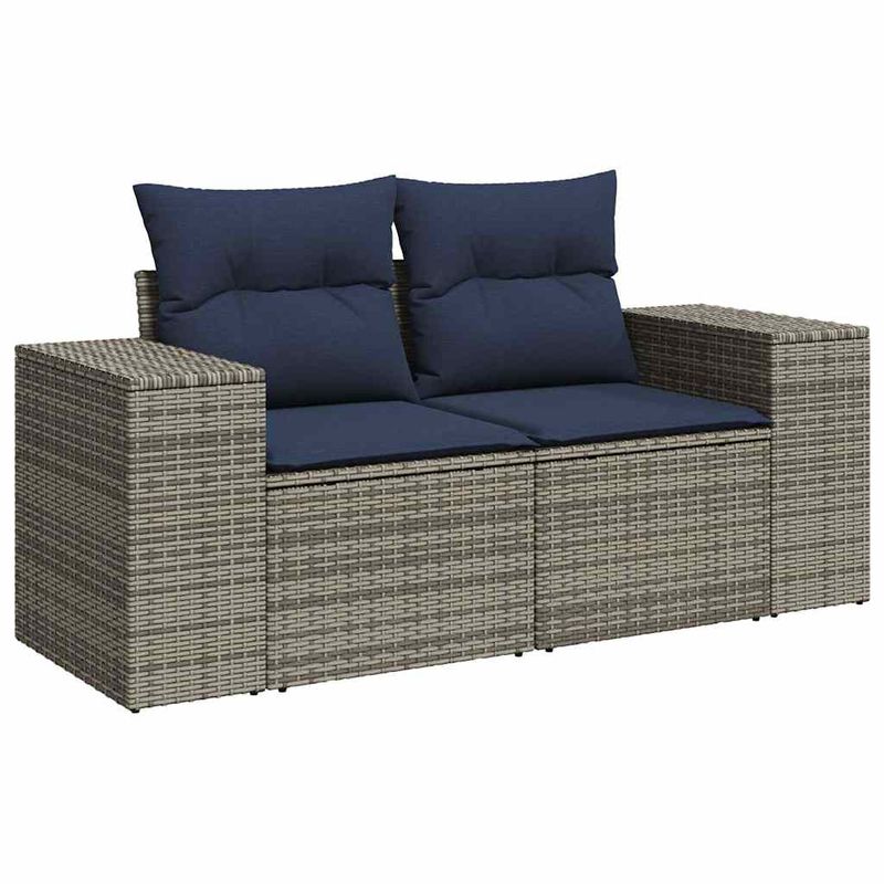 Casa si Gradina - Gradina si terasa - Mobilier exterior - Seturi mobila gradina - Set canapele gradina cu perne 9 piese gri poliratan/lemn acacia - Infinity.ro