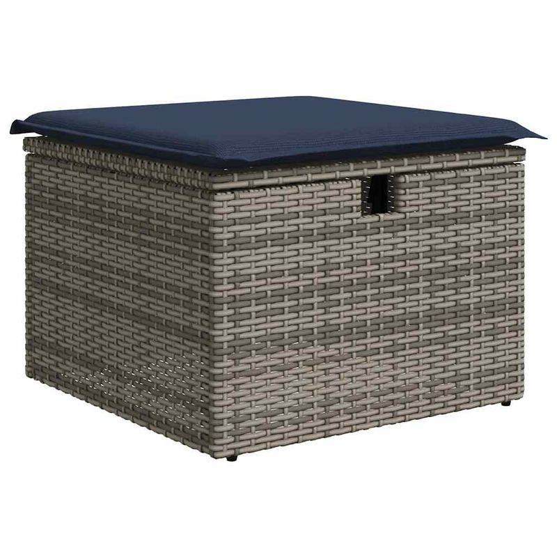 Casa si Gradina - Gradina si terasa - Mobilier exterior - Seturi mobila gradina - Set canapele de gradina, 7 piese, cu perne, gri, poliratan - Infinity.ro