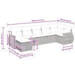 Casa si Gradina - Gradina si terasa - Mobilier exterior - Seturi mobila gradina - Set canapele de gradina, 7 piese, cu perne, gri, poliratan - Infinity.ro