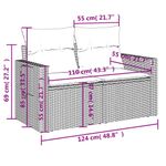 Casa si Gradina - Gradina si terasa - Mobilier exterior - Seturi mobila gradina - Set canapea de gradina cu perne, 5 piese, gri, poliratan - Infinity.ro