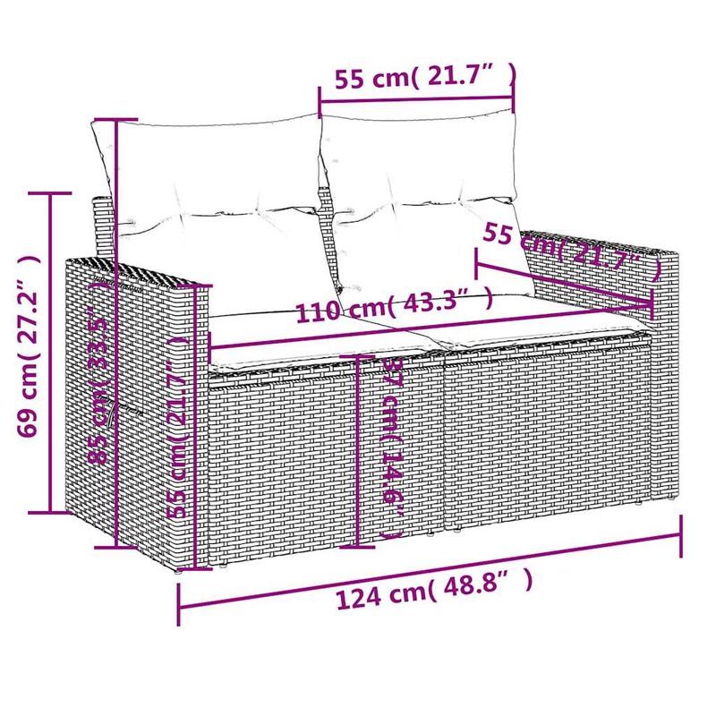 Casa si Gradina - Gradina si terasa - Mobilier exterior - Seturi mobila gradina - Set canapea de gradina cu perne, 5 piese, gri, poliratan - Infinity.ro
