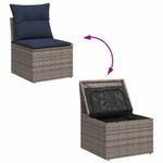 Casa si Gradina - Gradina si terasa - Mobilier exterior - Seturi mobila gradina - Set canapele de gradina cu perne, 8 piese, gri, poliratan - Infinity.ro