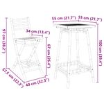 Casa si Gradina - Gradina si terasa - Mobilier exterior - Seturi mobila gradina - Set bar de exterior 3 piese pliabil din bambus, formă rotund - Infinity.ro