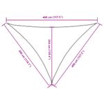 Casa si Gradina - Gradina si terasa - Umbrele si pavilioane - Umbrele - Parasolar, verde inchis, 3x4x4 m, tesatura oxford, triunghiular - Infinity.ro