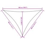 Casa si Gradina - Gradina si terasa - Umbrele si pavilioane - Umbrele - Parasolar, caramiziu, 3x4x5 m, tesatura oxford, triunghiular - Infinity.ro