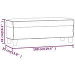 Casa si Gradina - Mobilier - Canapele si coltare - Banchete - Banca, gri inchis, 100x35x41 cm, textil - Infinity.ro