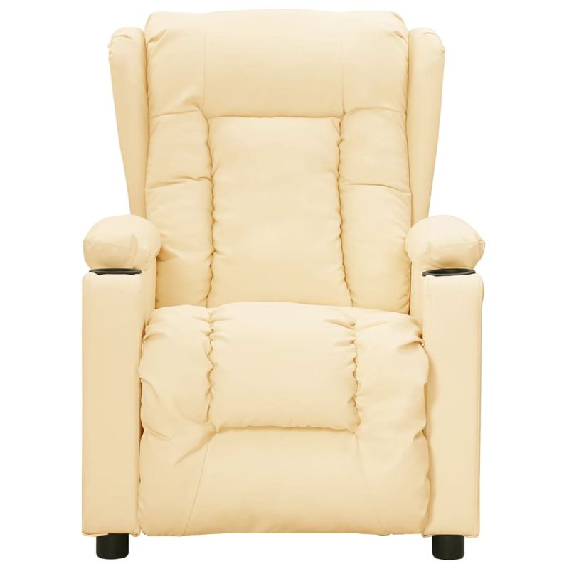 Casa si Gradina - Mobilier - Scaune si fotolii - Fotolii - Fotoliu rabatabil electric, crem, piele ecologica - Infinity.ro
