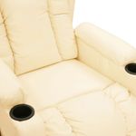 Casa si Gradina - Mobilier - Scaune si fotolii - Fotolii - Fotoliu rabatabil electric, crem, piele ecologica - Infinity.ro