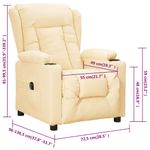 Casa si Gradina - Mobilier - Scaune si fotolii - Fotolii - Fotoliu rabatabil electric, crem, piele ecologica - Infinity.ro
