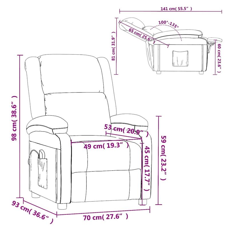 Ingrijire personala si Cosmetice - Sanatate si wellness - Articole wellness - Fotolii de masaj - Fotoliu de masaj, alb crem, piele ecologica - Infinity.ro