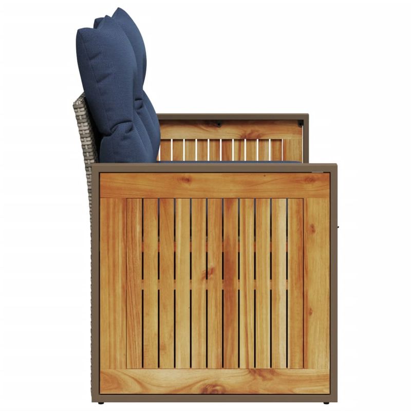 Casa si Gradina - Gradina si terasa - Mobilier exterior - Canapele si fotolii gradina - Canapea de gradina cu perne, 2 locuri, gri, poliratan - Infinity.ro