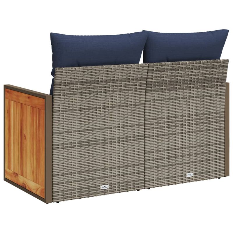 Casa si Gradina - Gradina si terasa - Mobilier exterior - Canapele si fotolii gradina - Canapea de gradina cu perne, 2 locuri, gri, poliratan - Infinity.ro