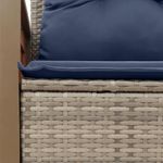 Casa si Gradina - Gradina si terasa - Mobilier exterior - Canapele si fotolii gradina - Canapea de gradina cu perne, 2 locuri, gri, poliratan - Infinity.ro