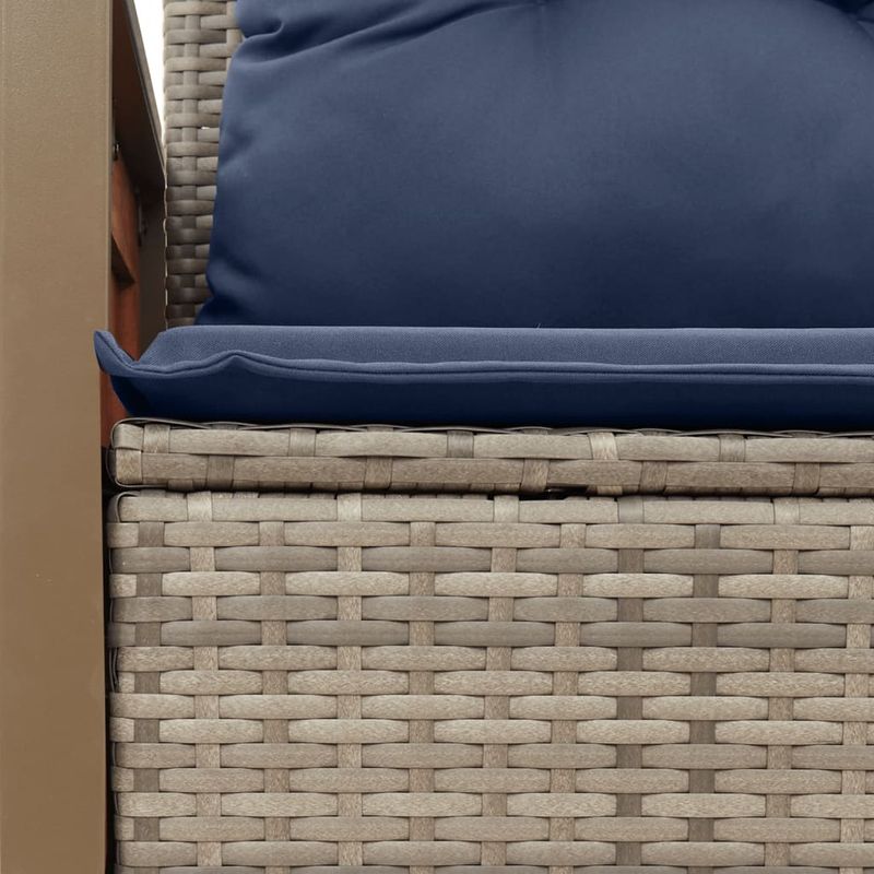 Casa si Gradina - Gradina si terasa - Mobilier exterior - Canapele si fotolii gradina - Canapea de gradina cu perne, 2 locuri, gri, poliratan - Infinity.ro