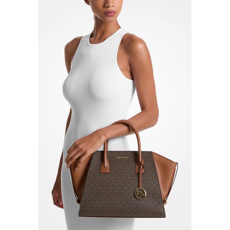 Fashion, accesorii si bijuterii - Femei - Accesorii femei - Genti si rucsacuri femei - Geanta dama mare Avril Signature 35F4G4VS3B 43 x 23.4 x 18 cm Maro - Infinity.ro
