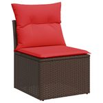 Casa si Gradina - Gradina si terasa - Mobilier exterior - Seturi mobila gradina - Set canapele de gradina cu perne, 9 piese, maro, poliratan - Infinity.ro