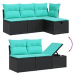 Casa si Gradina - Gradina si terasa - Mobilier exterior - Seturi mobila gradina - Set canapele de gradina cu perne, 6 piese, negru, poliratan - Infinity.ro