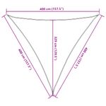 Casa si Gradina - Gradina si terasa - Umbrele si pavilioane - Umbrele - Panza parasolar, nisipiu, triunghiular, 4x4x4 m, HDPE, 160 g/m² - Infinity.ro