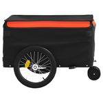 Sport si Outdoor - Ciclism - Accesorii pentru biciclete - Remorci biciclete - Remorca pentru biciclete negru/portocaliu, 30 kg, fier, mărime 124x53x45 cm - Infinity.ro