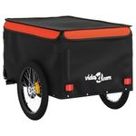 Sport si Outdoor - Ciclism - Accesorii pentru biciclete - Remorci biciclete - Remorca pentru biciclete negru/portocaliu, 30 kg, fier, mărime 124x53x45 cm - Infinity.ro