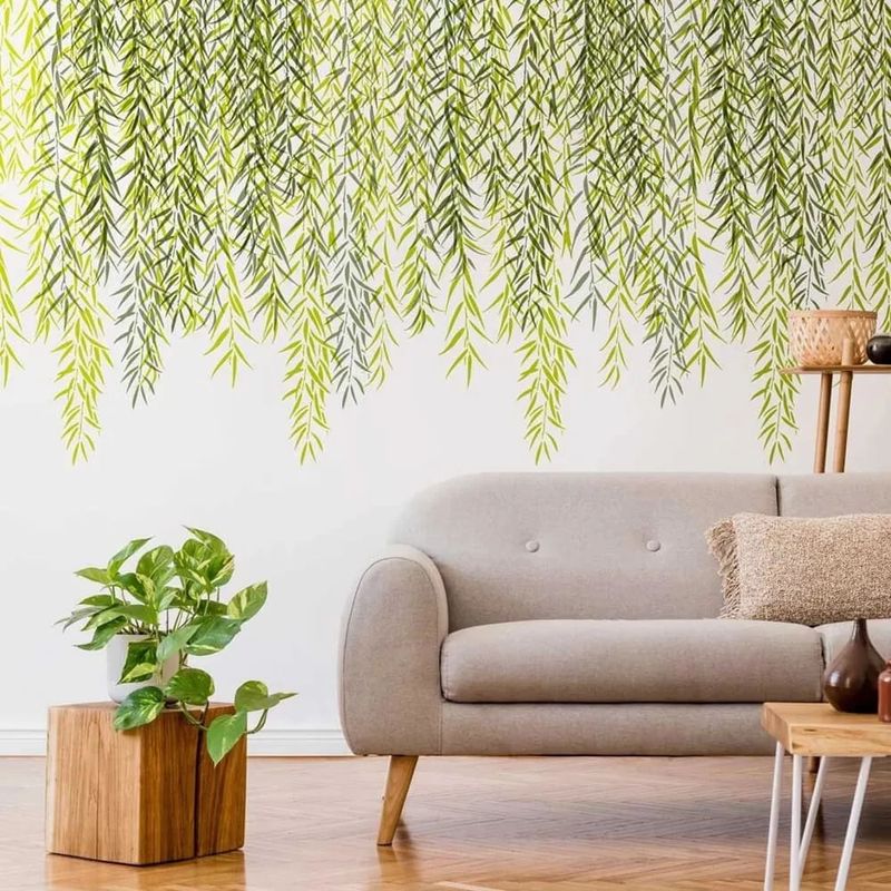 Casa si Gradina - Decoratiuni - DIY - Sabloane decorative pereti - Set de 2 Sabloane Perete vopsire, tencuiala „Salcie” dimensiune 770x485 mm grosime 0,7mm ozon model MXSP7369 - Infinity.ro