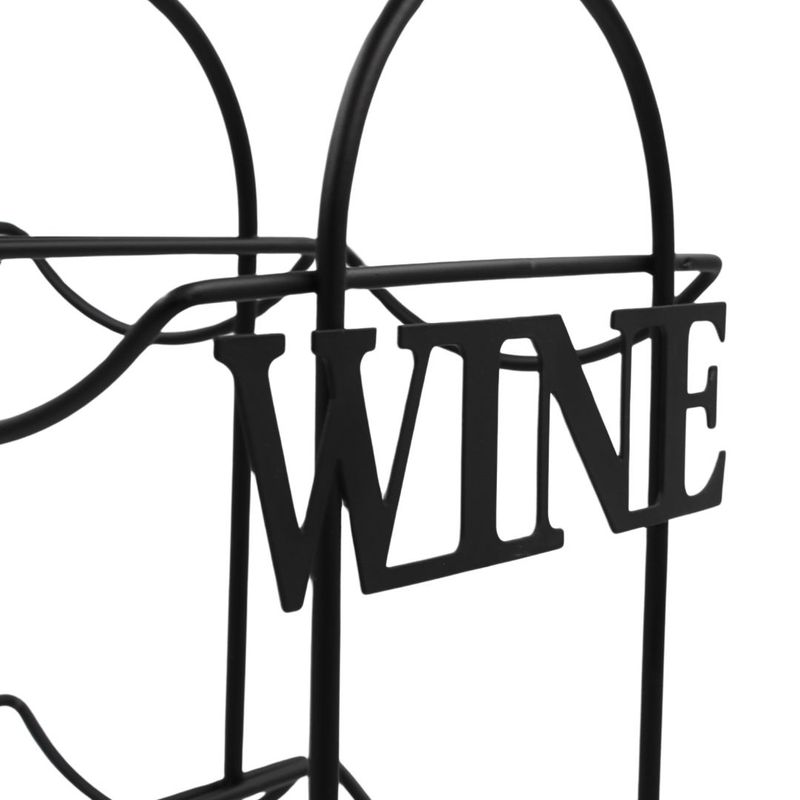 Casa si Gradina - Bucatarie si vesela - Accesorii bar - Suporturi bauturi - Suport Sticle Vin, din Metal Negru – 6 Sticle | Excellent Houseware - Infinity.ro