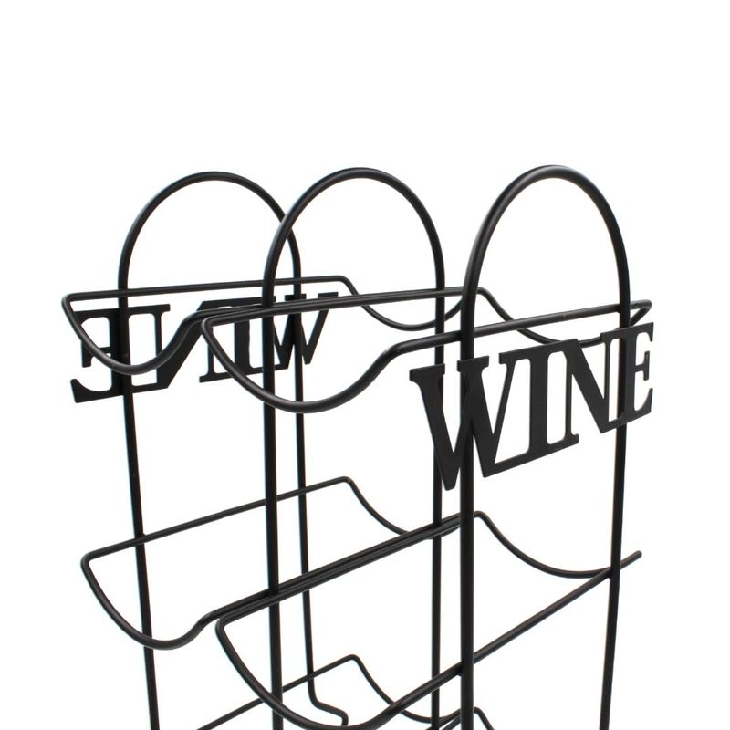 Casa si Gradina - Bucatarie si vesela - Accesorii bar - Suporturi bauturi - Suport Sticle Vin, din Metal Negru – 6 Sticle | Excellent Houseware - Infinity.ro