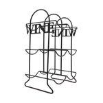 Casa si Gradina - Bucatarie si vesela - Accesorii bar - Suporturi bauturi - Suport Sticle Vin, din Metal Negru – 6 Sticle | Excellent Houseware - Infinity.ro